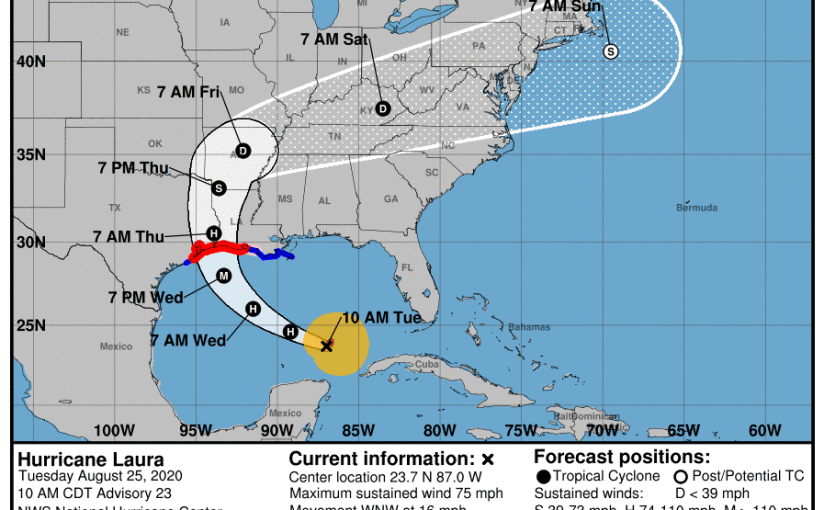 Hurricane cone of uncertainty from NOAA