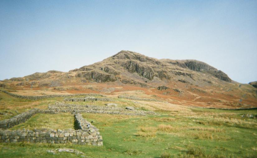 remains of hardknott roman fort in the lake district national park
