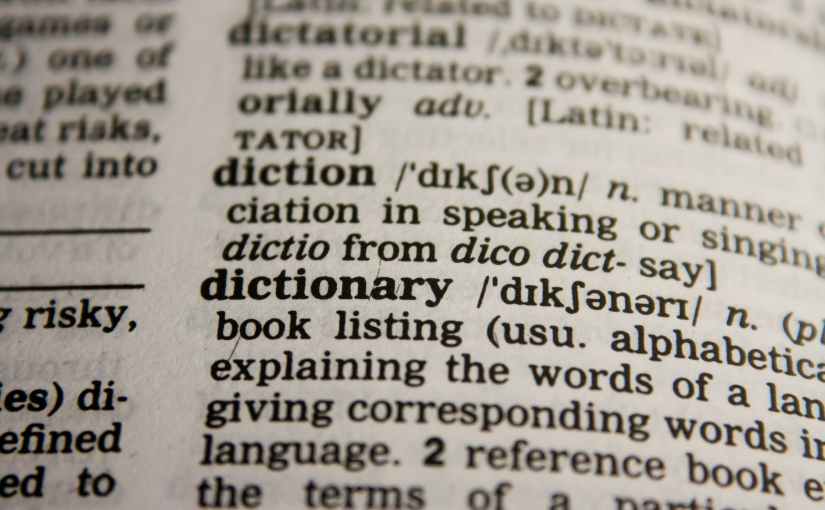 dictionary text in bokeh effect