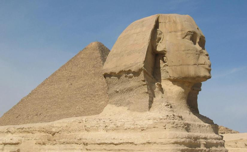 great sphinx and pyramid of giza egypt