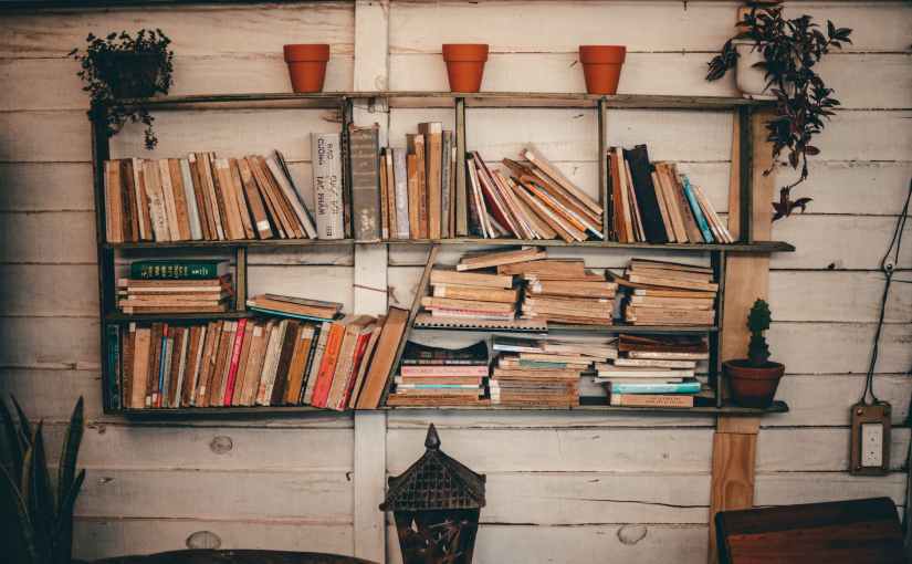 books on shelves