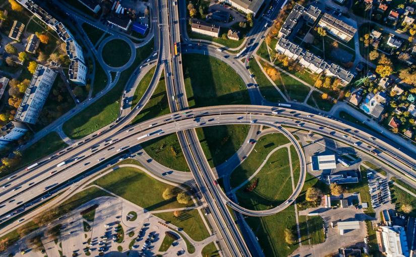 aerial photo of buildings and roads